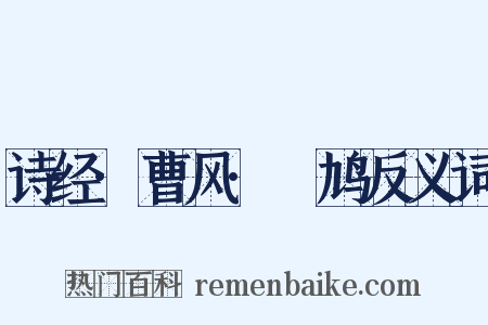 诗经·曹风·鸤鸠反义词是什么意思的图片